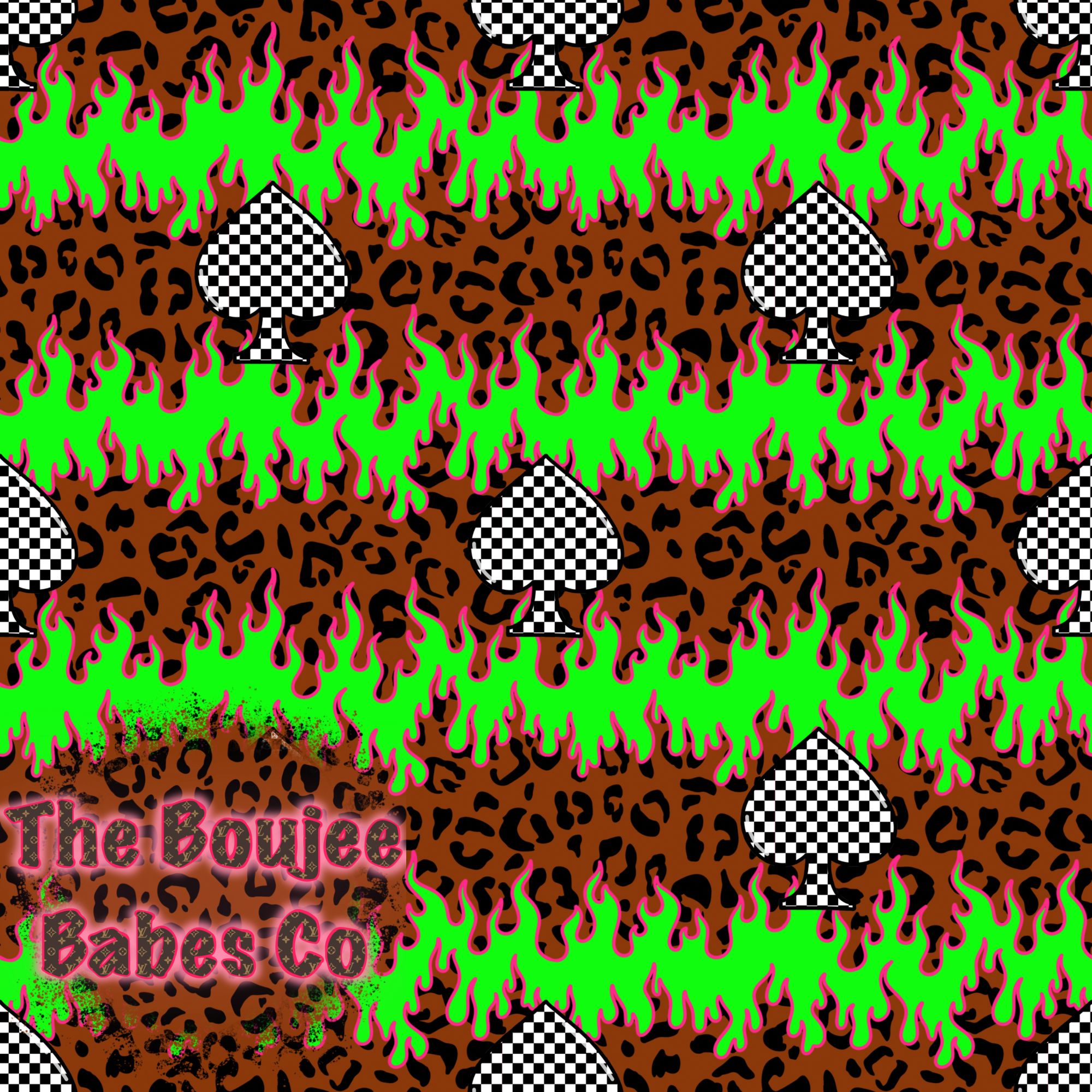 Flame Spade Seamless